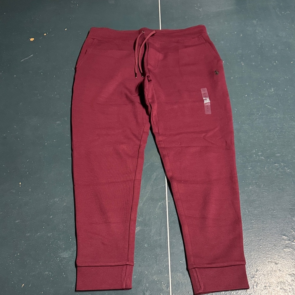 Ralph Lauren Burgundy Joggers